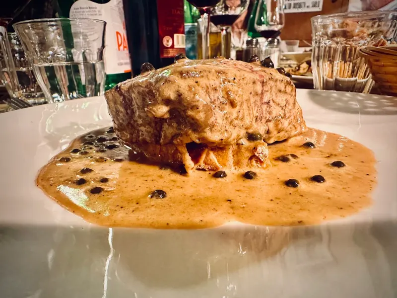 Filetto di manzo al pepe verde