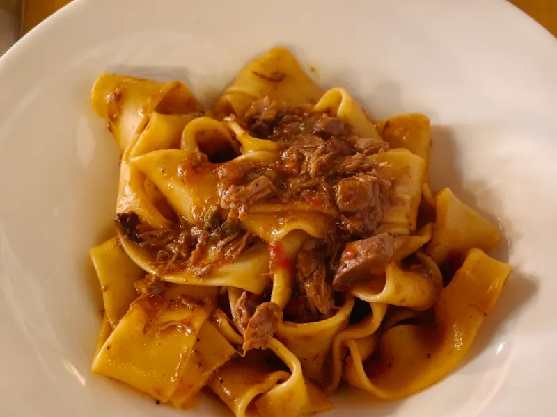 Pappardelle fresche al sugo d'anatra di Vini e Vecchi Sapori